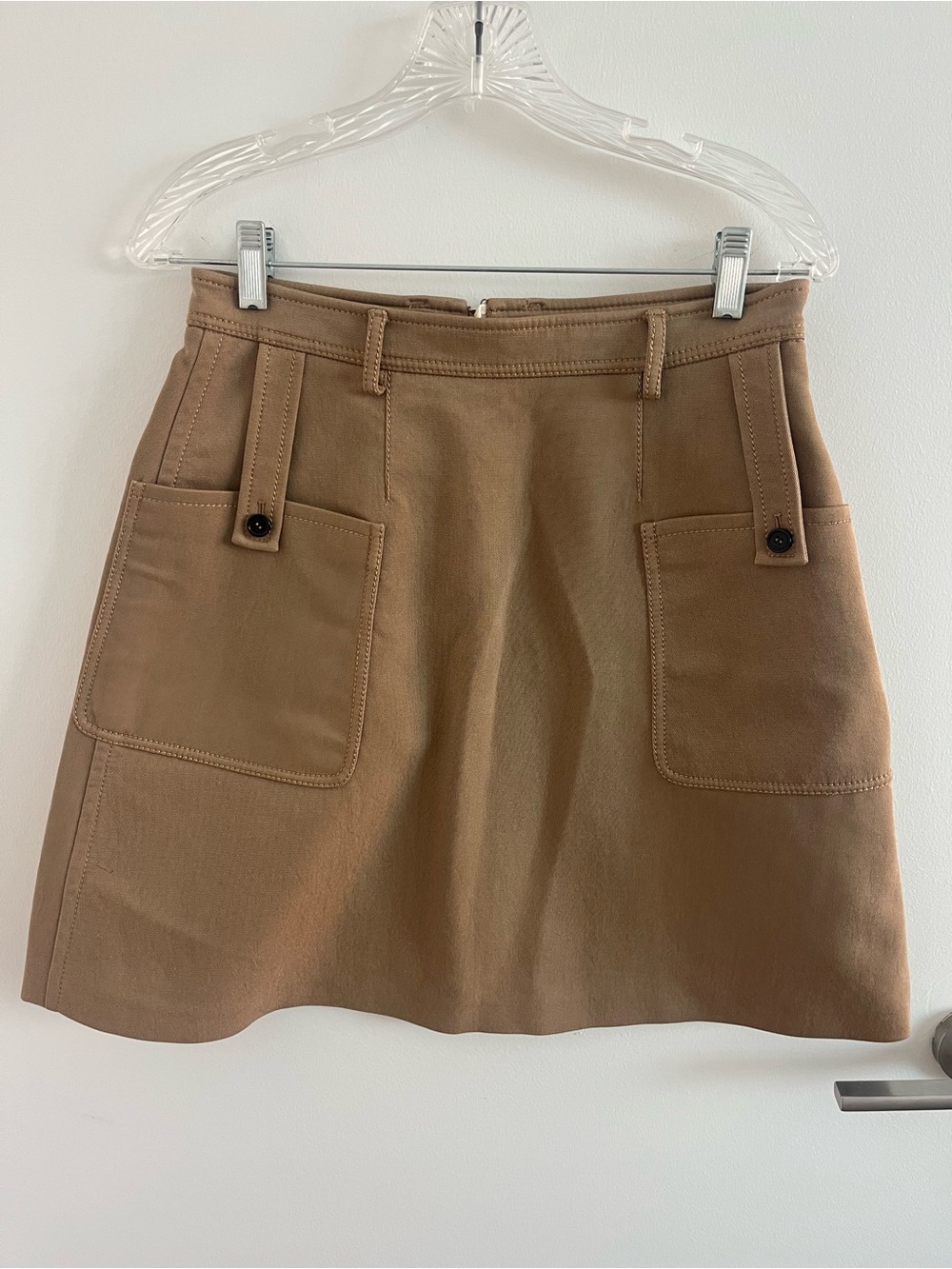 Rochas Paris Women's Woven Mini Beige Skirt Size 40 / US 10 2020 Season